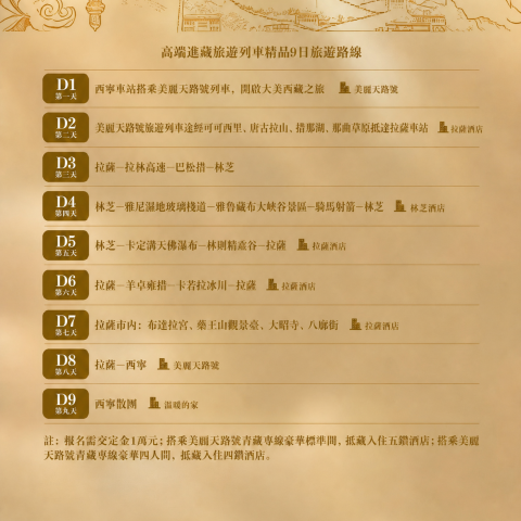 美麗天路號 大美青海VIP尊享9日遊